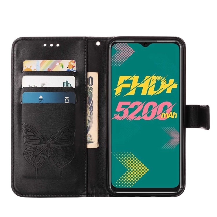 For Infinix Hot 11 Embossed Butterfly Leather Phone Case
