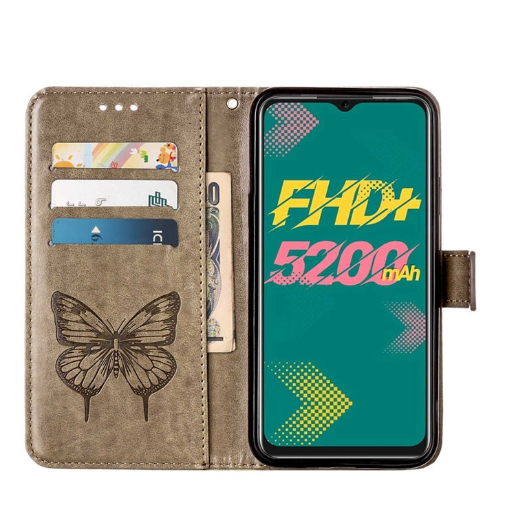 For Infinix Hot 11 Embossed Butterfly Leather Phone Case