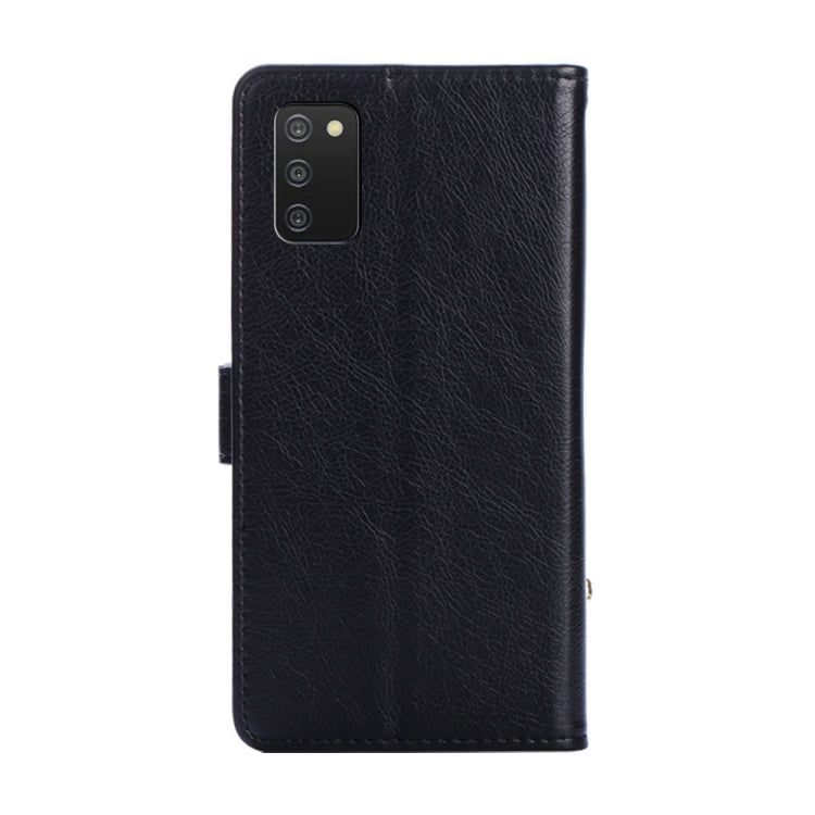 For Samsung Galaxy A03s 165.85mm Zipper Bag PU + TPU Horizontal Flip Leather Phone Case