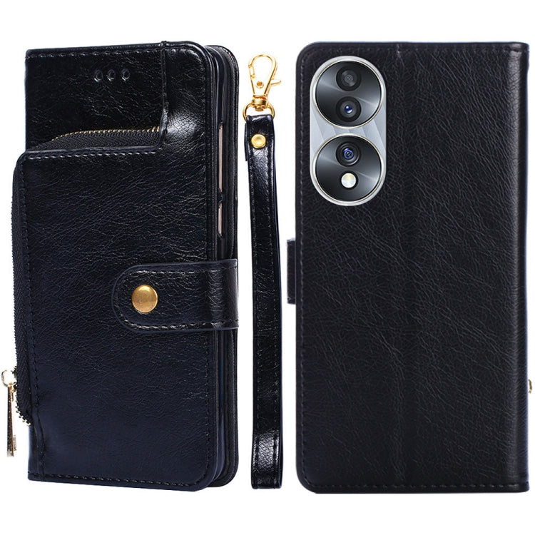 For Honor 70 Zipper Bag PU + TPU Horizontal Flip Leather Phone Case