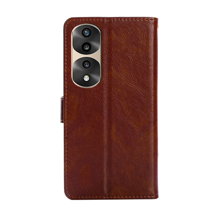 For Honor 70 Pro/70 Pro+ Zipper Bag PU + TPU Horizontal Flip Leather Phone Case