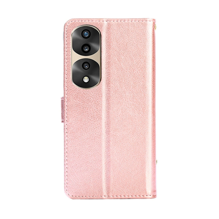For Honor 70 Pro/70 Pro+ Zipper Bag PU + TPU Horizontal Flip Leather Phone Case