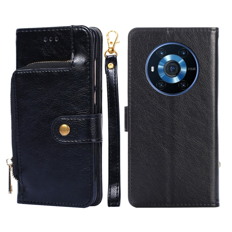 For Honor Magic3 Zipper Bag PU + TPU Horizontal Flip Leather Phone Case
