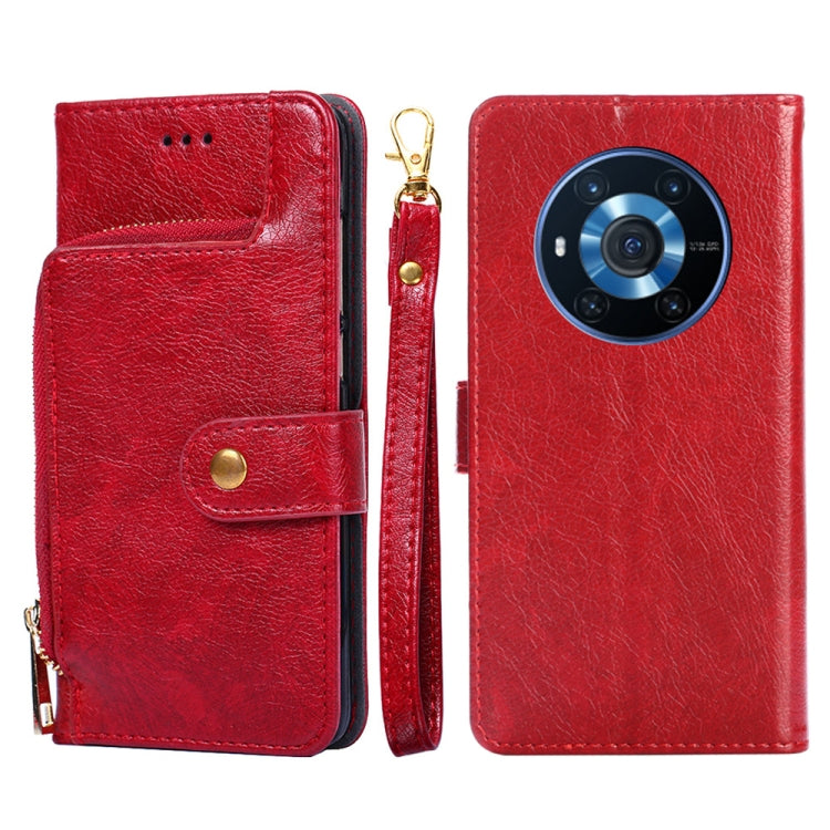 For Honor Magic3 Zipper Bag PU + TPU Horizontal Flip Leather Phone Case