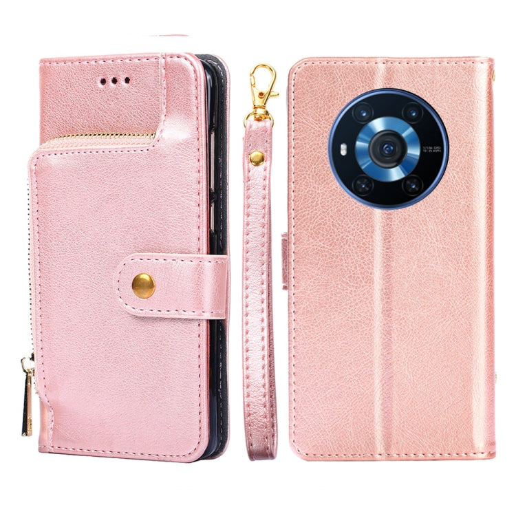 For Honor Magic3 Zipper Bag PU + TPU Horizontal Flip Leather Phone Case