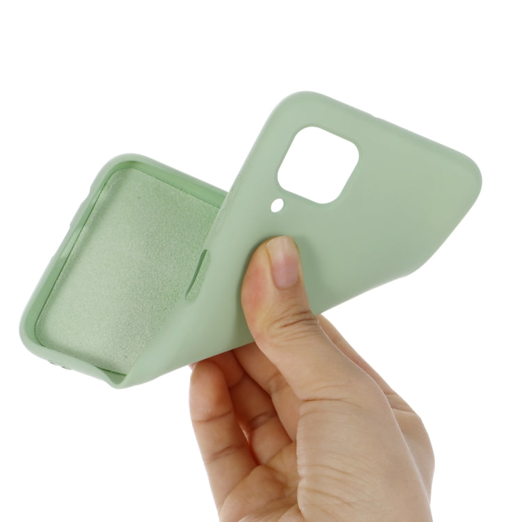 For Huawei Nova 6 SE Solid Color Liquid Silicone Dropproof Protective Case