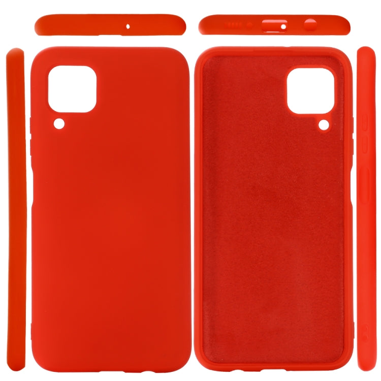 For Huawei Nova 6 SE Solid Color Liquid Silicone Dropproof Protective Case