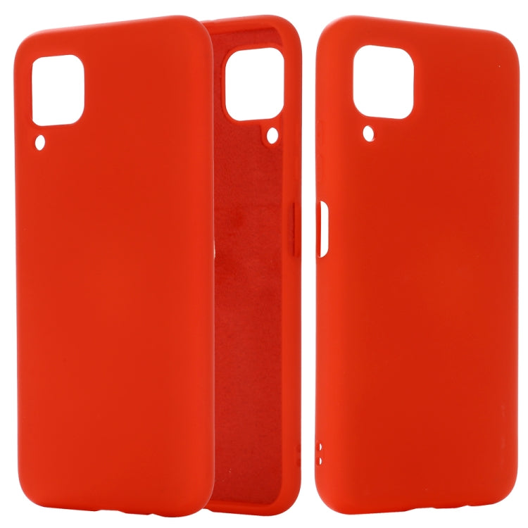 For Huawei Nova 6 SE Solid Color Liquid Silicone Dropproof Protective Case