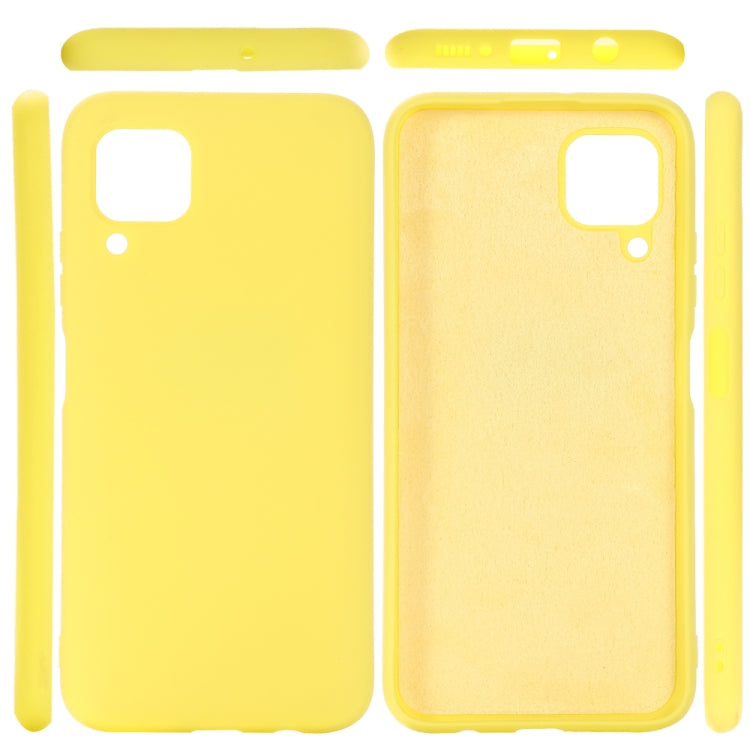 For Huawei Nova 6 SE Solid Color Liquid Silicone Dropproof Protective Case