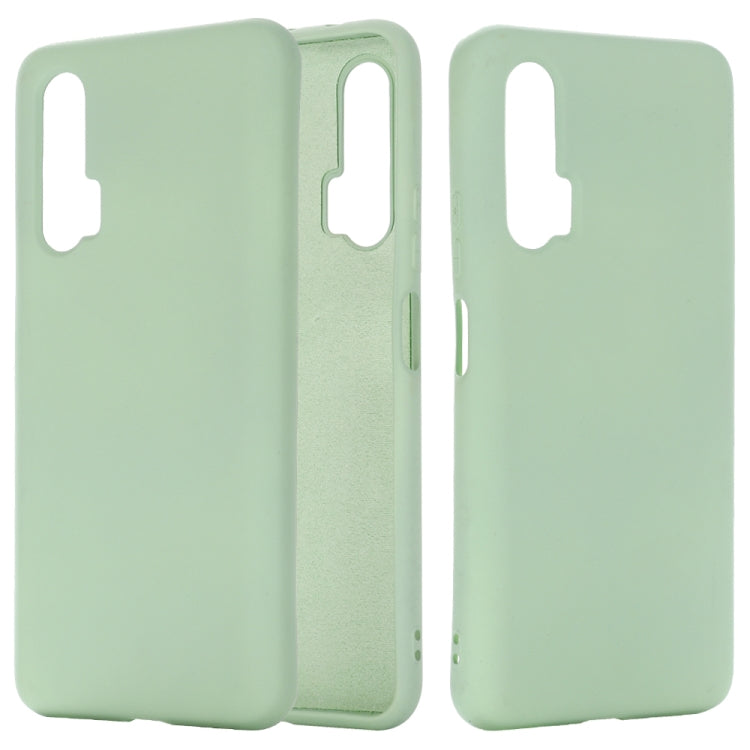 For Huawei Nova 6 Solid Color Liquid Silicone Dropproof Protective Case