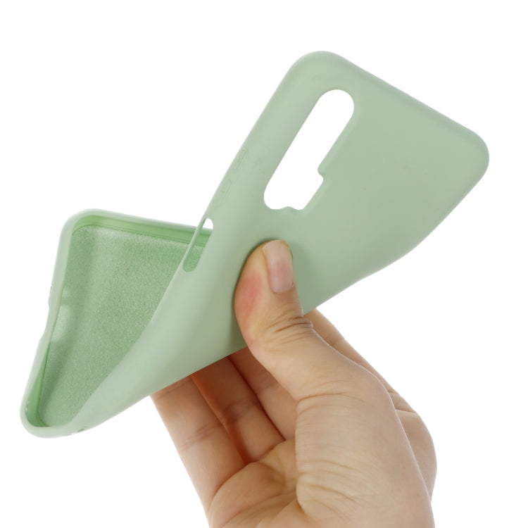 For Huawei Nova 6 Solid Color Liquid Silicone Dropproof Protective Case