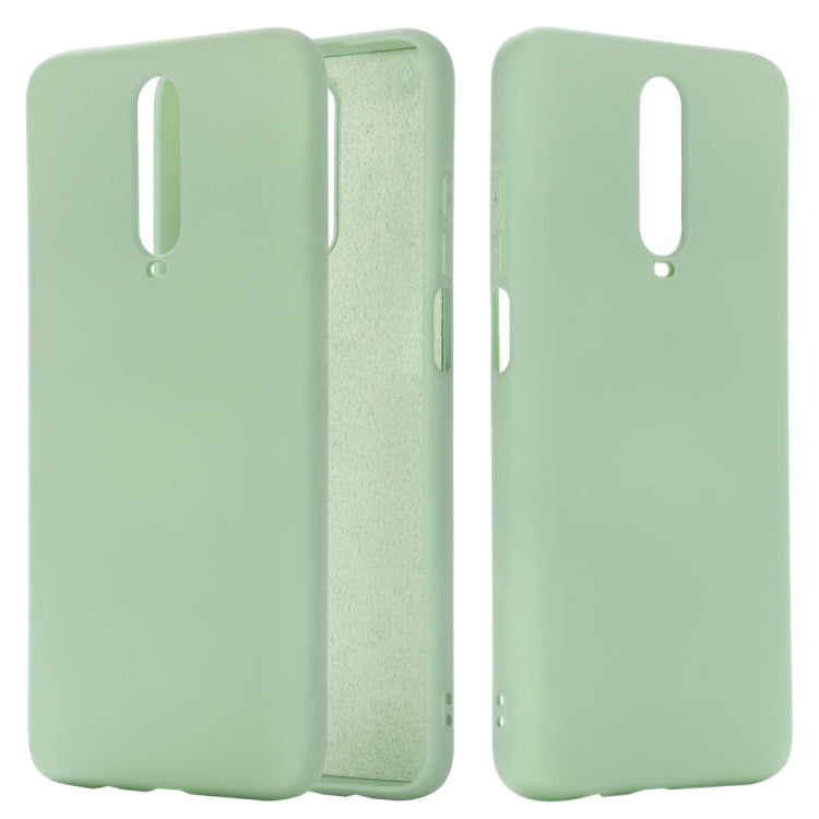 For Xiaomi Redmi K30 Solid Color Liquid Silicone Dropproof Protective Case