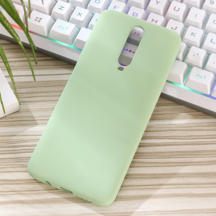 For Xiaomi Redmi K30 Solid Color Liquid Silicone Dropproof Protective Case