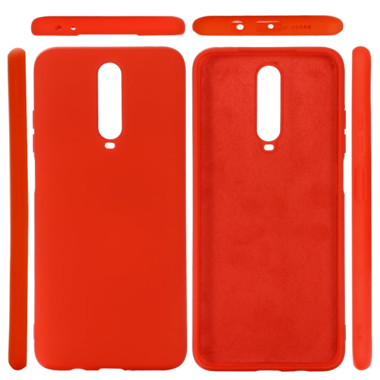 For Xiaomi Redmi K30 Solid Color Liquid Silicone Dropproof Protective Case