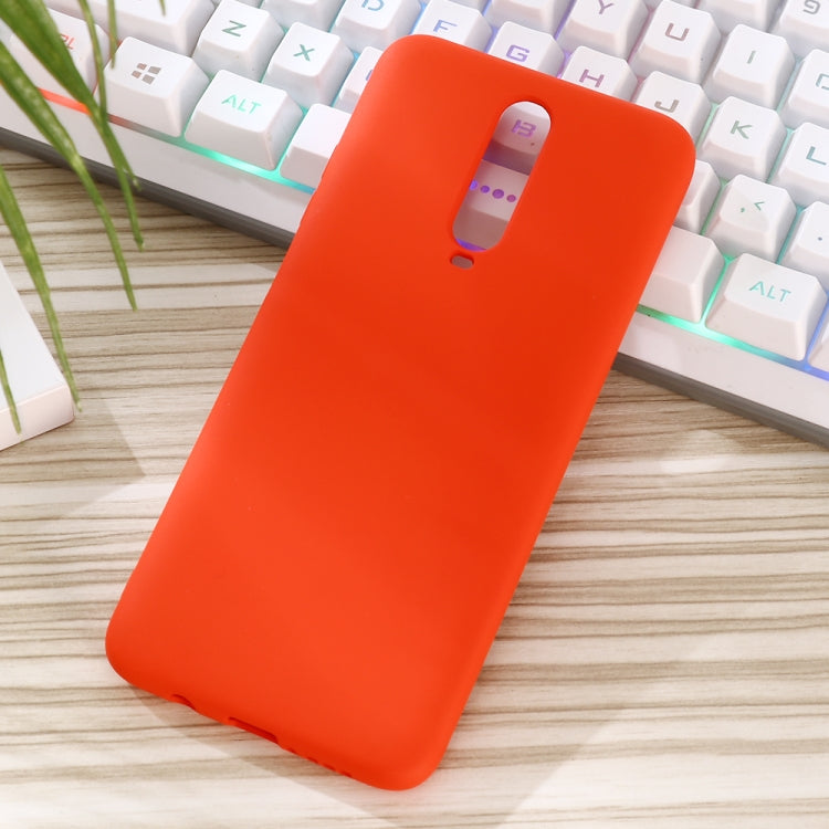 For Xiaomi Redmi K30 Solid Color Liquid Silicone Dropproof Protective Case
