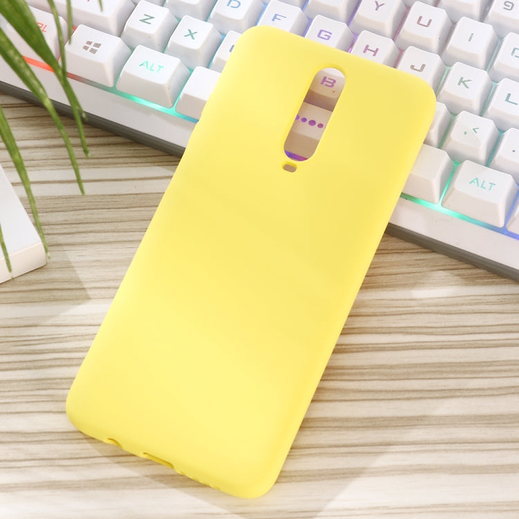For Xiaomi Redmi K30 Solid Color Liquid Silicone Dropproof Protective Case