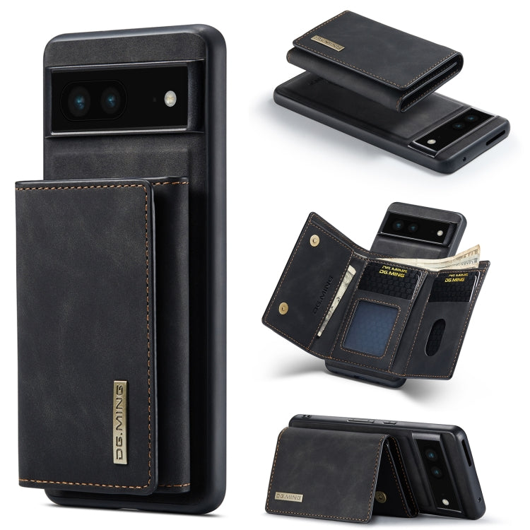 For Google Pixel 7 5G DG.MING M1 Series 3-Fold Multi Card Wallet Phone Case