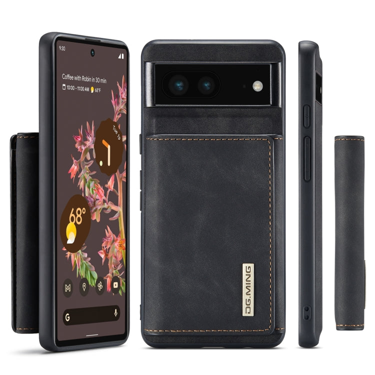 For Google Pixel 7 5G DG.MING M1 Series 3-Fold Multi Card Wallet Phone Case
