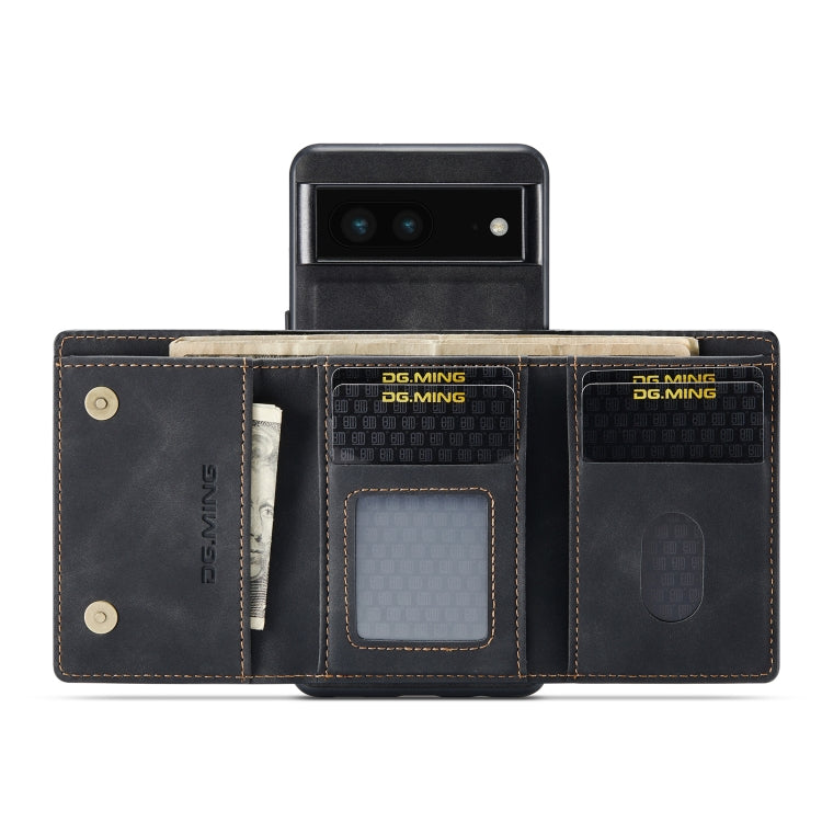 For Google Pixel 7 5G DG.MING M1 Series 3-Fold Multi Card Wallet Phone Case