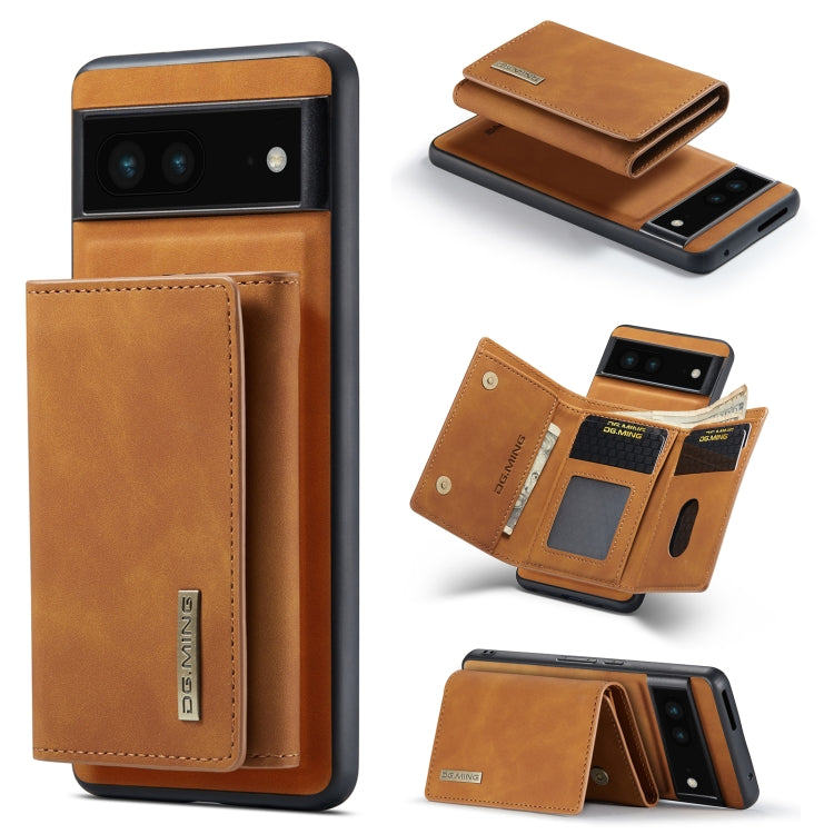 For Google Pixel 7 5G DG.MING M1 Series 3-Fold Multi Card Wallet Phone Case