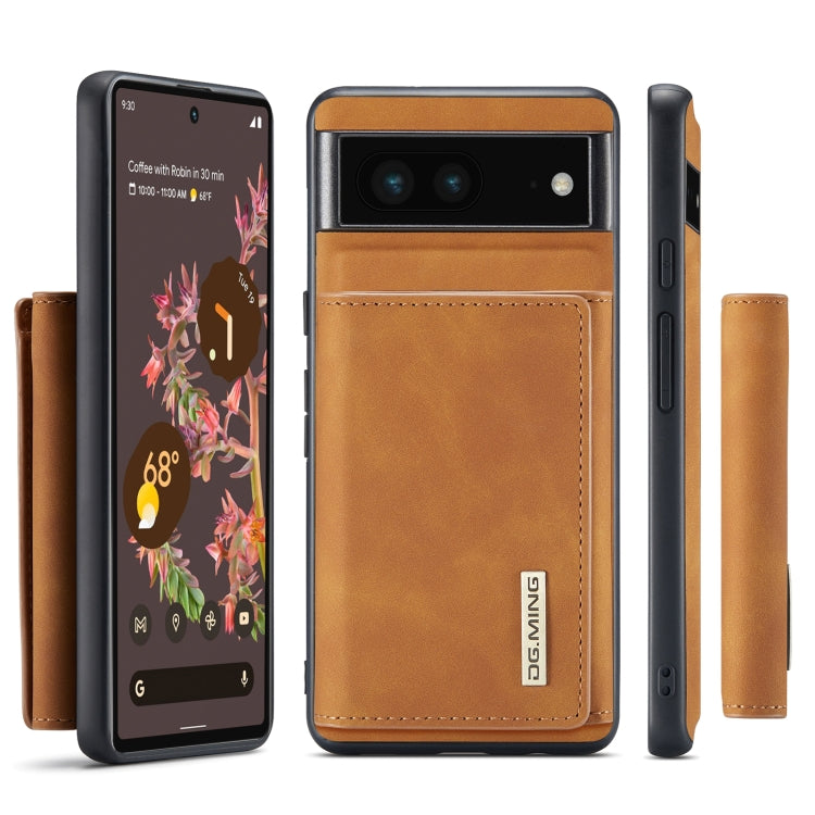 For Google Pixel 7 5G DG.MING M1 Series 3-Fold Multi Card Wallet Phone Case