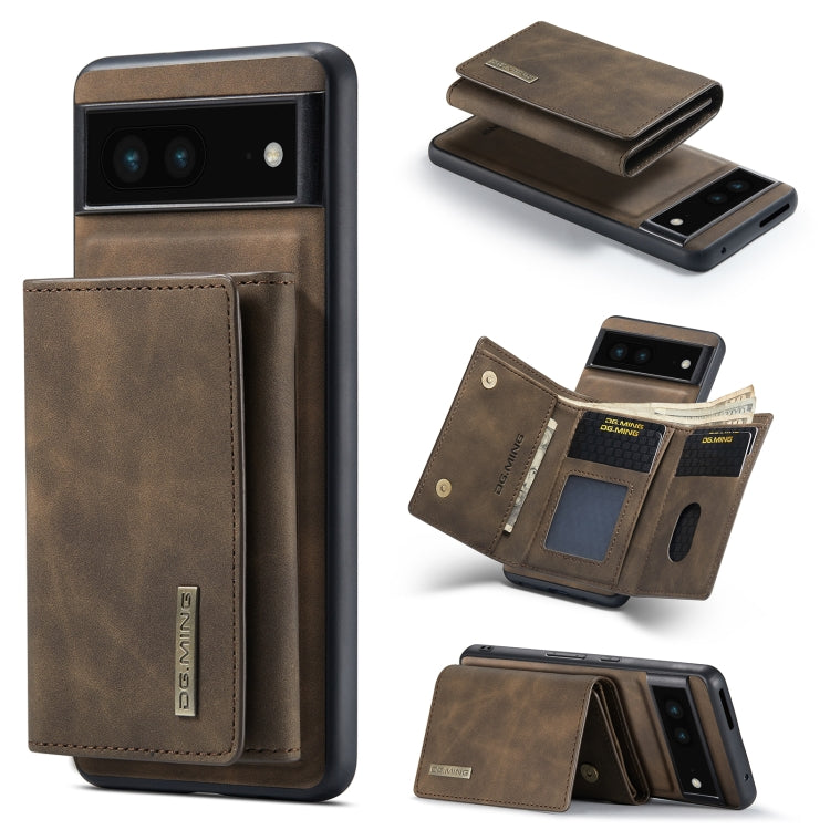 For Google Pixel 7 5G DG.MING M1 Series 3-Fold Multi Card Wallet Phone Case