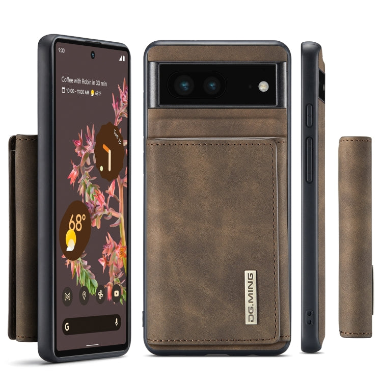 For Google Pixel 7 5G DG.MING M1 Series 3-Fold Multi Card Wallet Phone Case