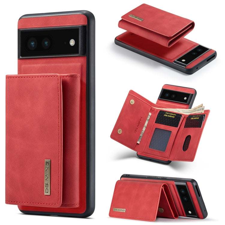 For Google Pixel 7 5G DG.MING M1 Series 3-Fold Multi Card Wallet Phone Case