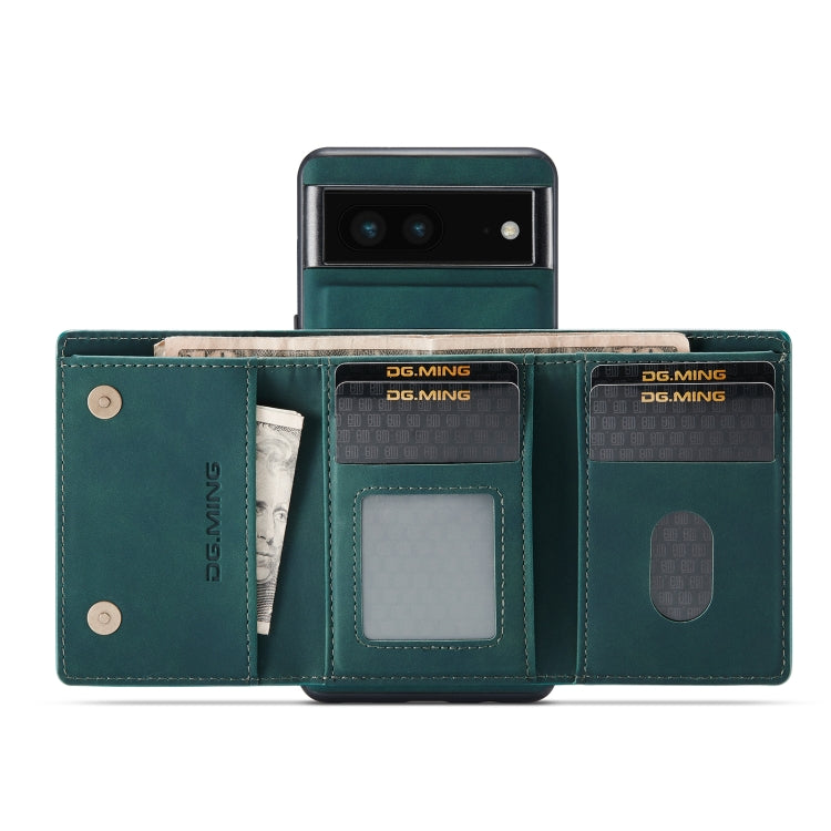 For Google Pixel 7 5G DG.MING M1 Series 3-Fold Multi Card Wallet Phone Case