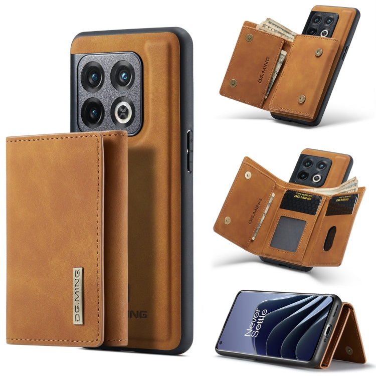 For OnePlus 10 Pro DG.MING M1 Series 3-Fold Multi Card Wallet Phone Case