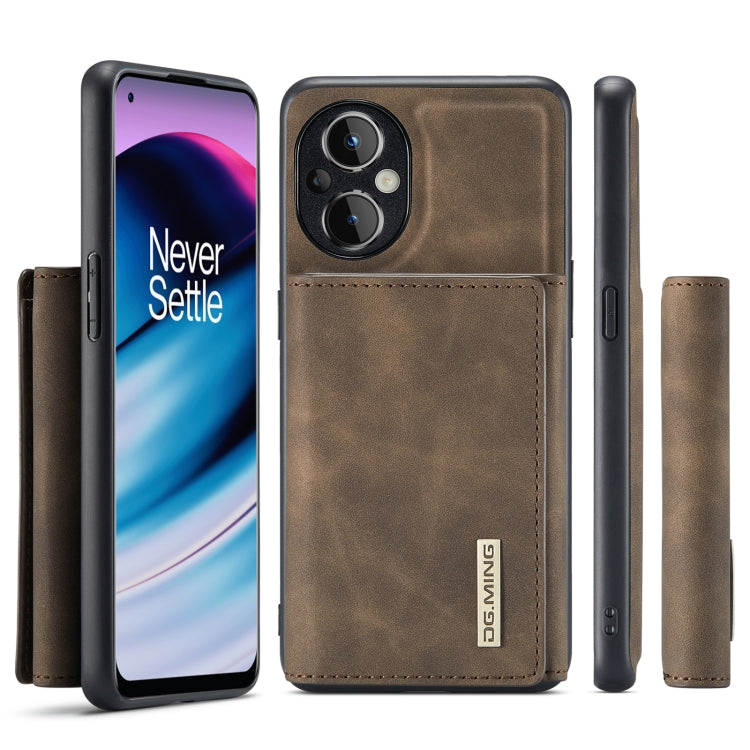 For OnePlus Nord N20 5G DG.MING M1 Series 3-Fold Multi Card Wallet Phone Case