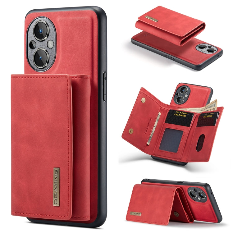 For OnePlus Nord N20 5G DG.MING M1 Series 3-Fold Multi Card Wallet Phone Case