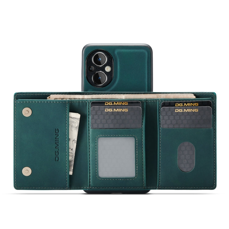 For OnePlus Nord N20 5G DG.MING M1 Series 3-Fold Multi Card Wallet Phone Case