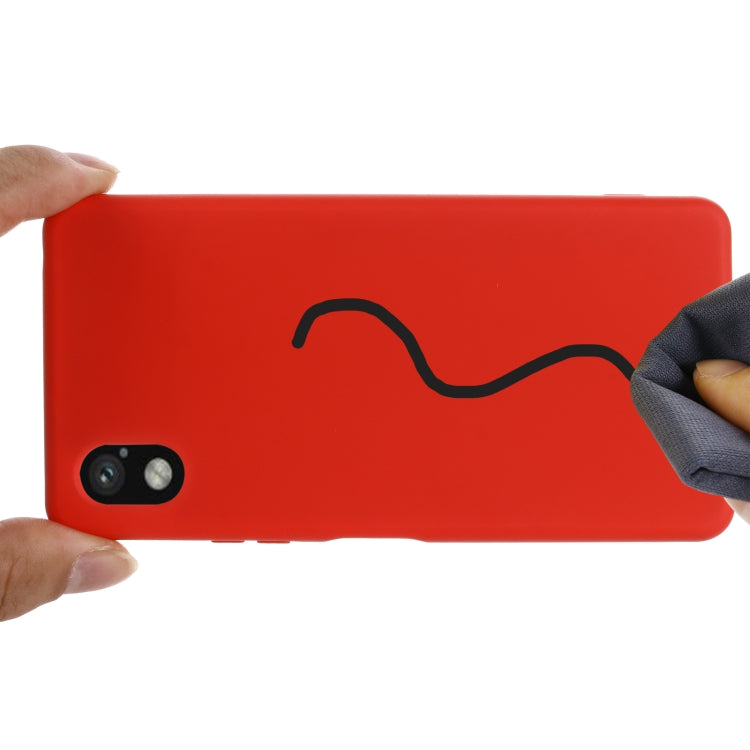 For Sony Xperia ACE III Solid Color Liquid Silicone Full Coverage Phone Case