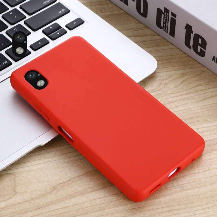 For Sony Xperia ACE III Solid Color Liquid Silicone Full Coverage Phone Case
