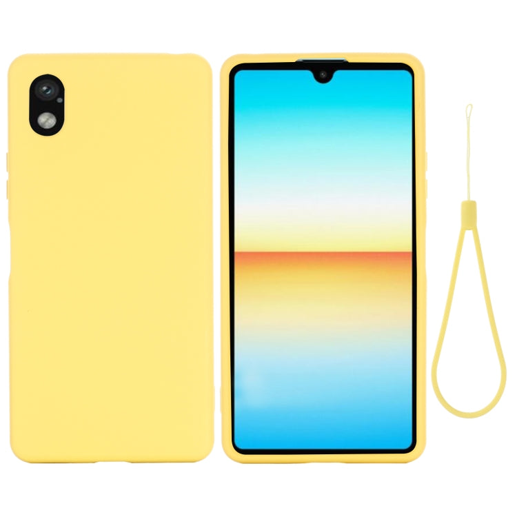 For Sony Xperia ACE III Solid Color Liquid Silicone Full Coverage Phone Case