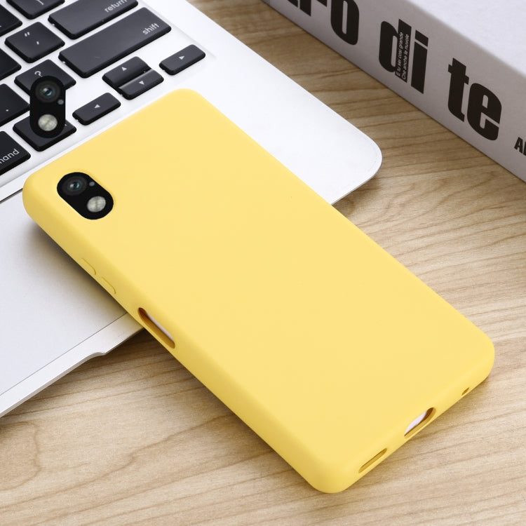 For Sony Xperia ACE III Solid Color Liquid Silicone Full Coverage Phone Case