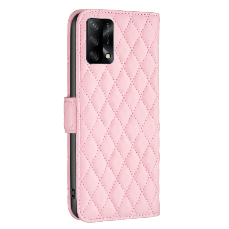 For OPPO A74 4G / F19 4G Diamond Lattice Wallet Leather Flip Phone Case