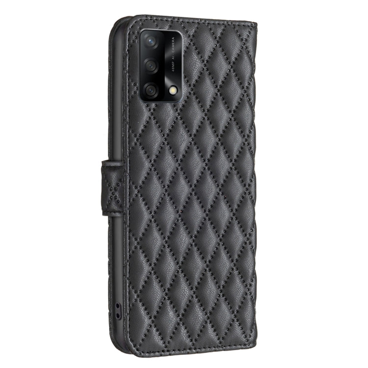 For OPPO A74 4G / F19 4G Diamond Lattice Wallet Leather Flip Phone Case
