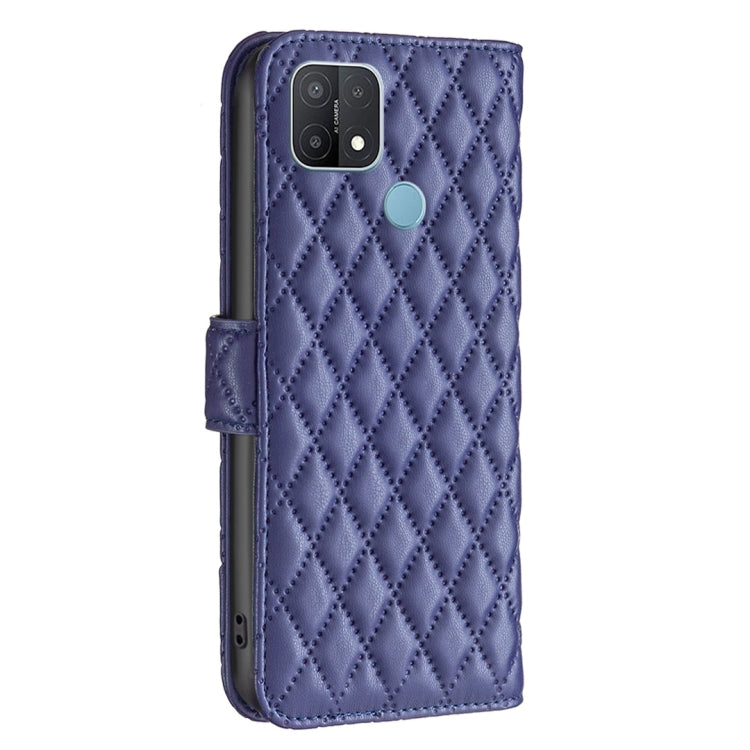 For OPPO A15 Diamond Lattice Wallet Leather Flip Phone Case