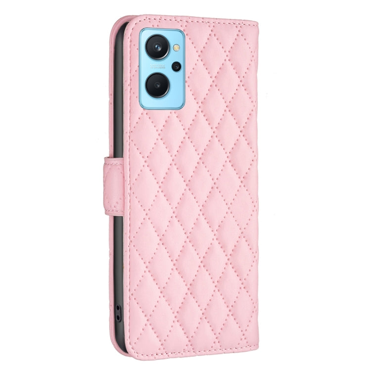 For OPPO A36 4G / A96 4G / A76 4G / Realme 9i / K10 4G Diamond Lattice Wallet Leather Flip Phone Case