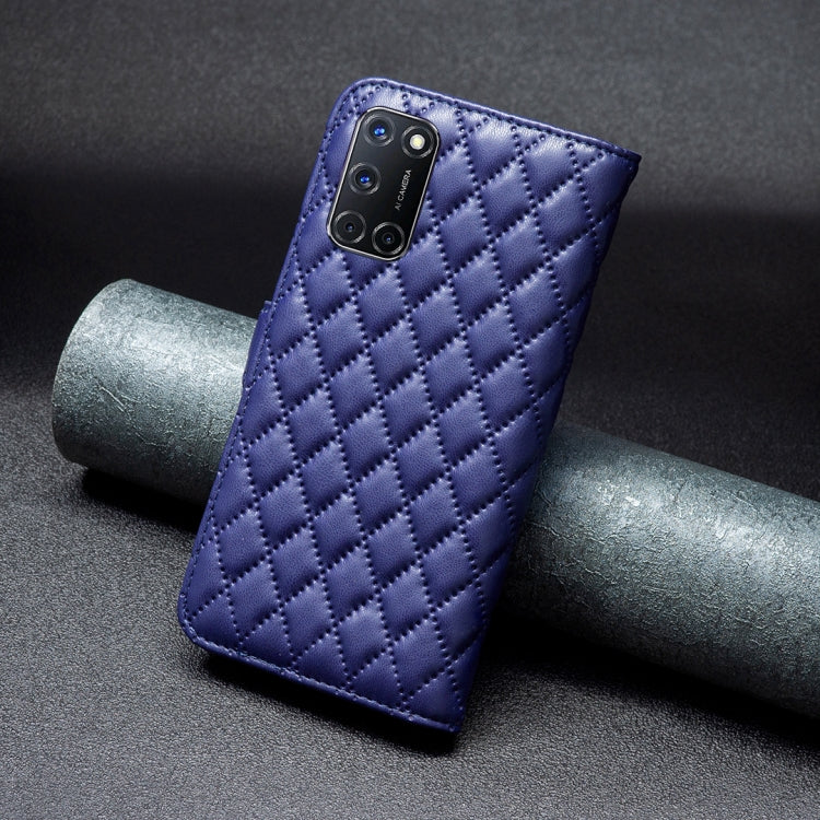 For OPPO A72 / A52 / A92 Diamond Lattice Wallet Leather Flip Phone Case