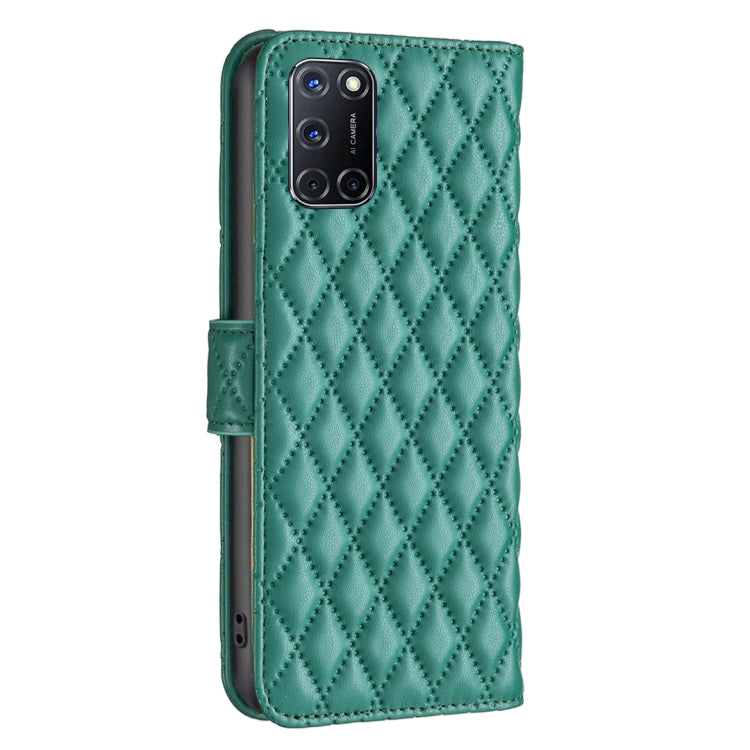 For OPPO A72 / A52 / A92 Diamond Lattice Wallet Leather Flip Phone Case