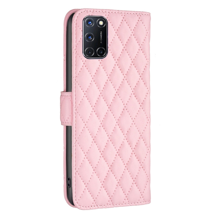 For OPPO A72 / A52 / A92 Diamond Lattice Wallet Leather Flip Phone Case
