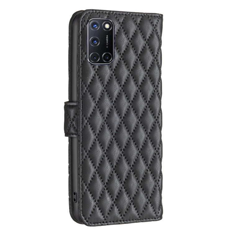 For OPPO A72 / A52 / A92 Diamond Lattice Wallet Leather Flip Phone Case