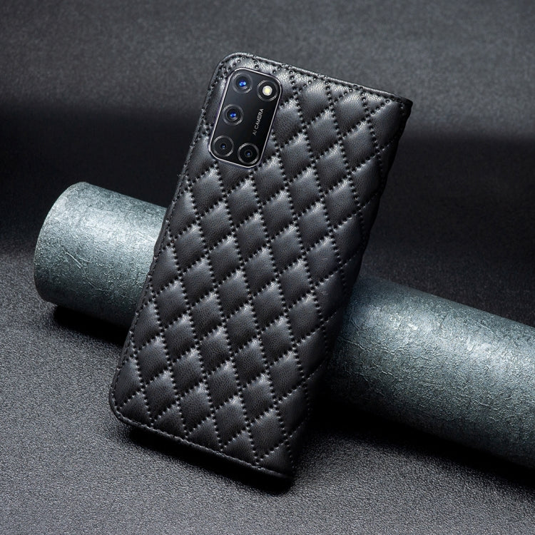 For OPPO A72 / A52 / A92 Diamond Lattice Wallet Leather Flip Phone Case