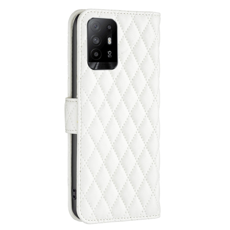 For OPPO A94 5G / Reno5 Z 5G Diamond Lattice Wallet Leather Flip Phone Case