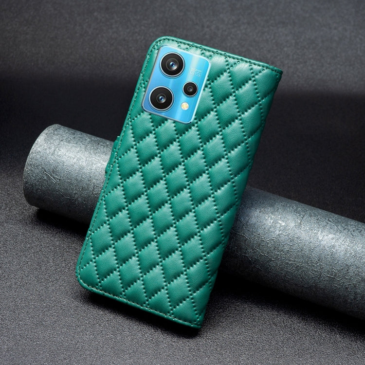 For OPPO Realme 9 Pro+ Diamond Lattice Wallet Leather Flip Phone Case