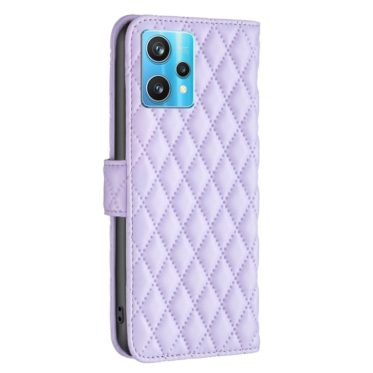 For OPPO Realme 9 Pro+ Diamond Lattice Wallet Leather Flip Phone Case