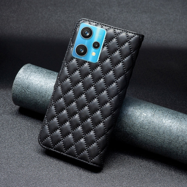 For OPPO Realme 9 Pro+ Diamond Lattice Wallet Leather Flip Phone Case